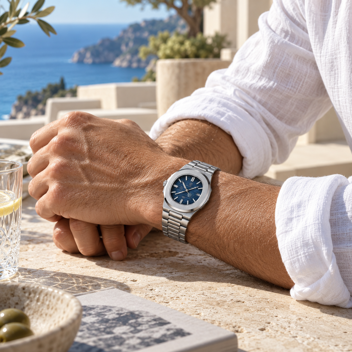 Analoge Herren-Armbanduhr aus Edelstahl