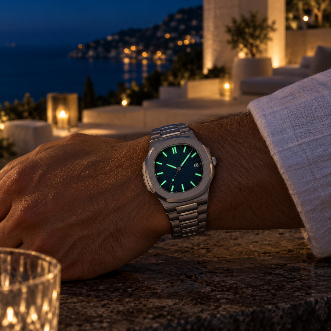 Analoge Herren-Armbanduhr aus Edelstahl